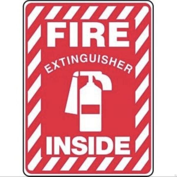 Accuform SAFETY SIGN FIRE EXTINGUISHER INSIDE MFXG519XT - main